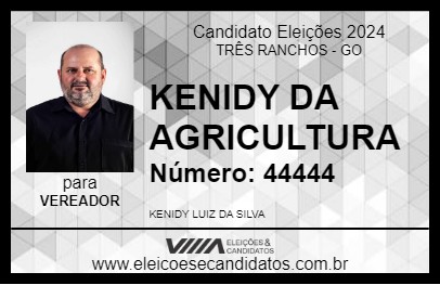 Candidato KENIDY DA AGRICULTURA 2024 - TRÊS RANCHOS - Eleições