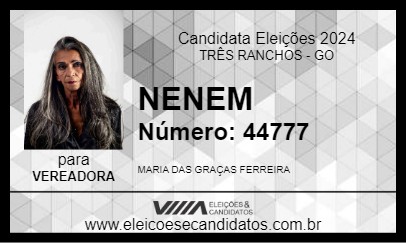 Candidato NENEM 2024 - TRÊS RANCHOS - Eleições