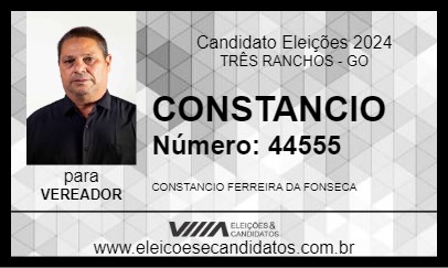 Candidato CONSTANCIO 2024 - TRÊS RANCHOS - Eleições