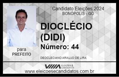 Candidato DIOCLÉCIO (DIDI) 2024 - BONÓPOLIS - Eleições