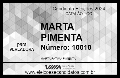 Candidato MARTA PIMENTA 2024 - CATALÃO - Eleições