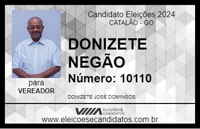 Candidato DONIZETE NEGÃO 2024 - CATALÃO - Eleições