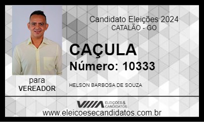 Candidato CAÇULA 2024 - CATALÃO - Eleições