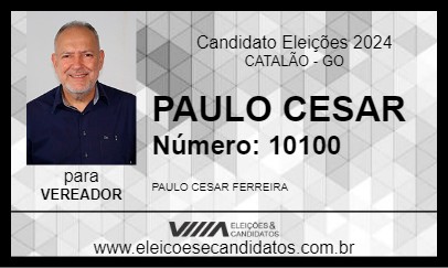 Candidato PAULO CESAR 2024 - CATALÃO - Eleições