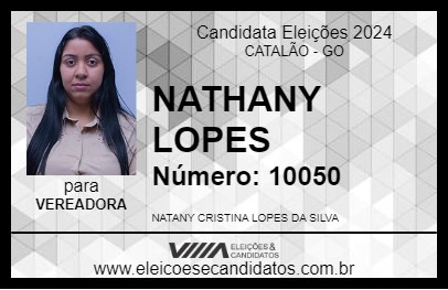 Candidato NATHANY LOPES 2024 - CATALÃO - Eleições