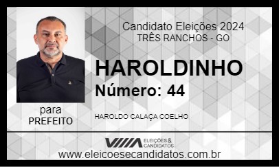 Candidato HAROLDINHO 2024 - TRÊS RANCHOS - Eleições