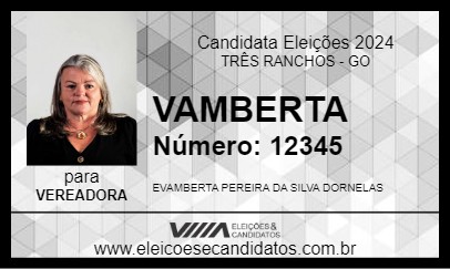 Candidato VAMBERTA 2024 - TRÊS RANCHOS - Eleições