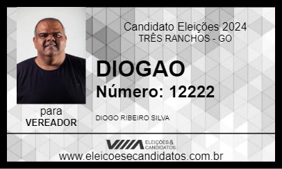 Candidato DIOGAO 2024 - TRÊS RANCHOS - Eleições