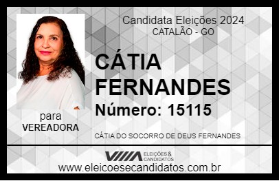 Candidato CÁTIA FERNANDES 2024 - CATALÃO - Eleições