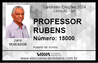 Candidato PROFESSOR RUBENS 2024 - CATALÃO - Eleições