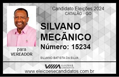 Candidato SILVANO MECÃNICO 2024 - CATALÃO - Eleições