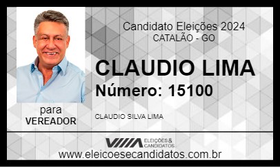 Candidato CLAUDIO LIMA 2024 - CATALÃO - Eleições