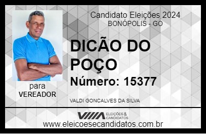 Candidato DICÃO DO POÇO 2024 - BONÓPOLIS - Eleições