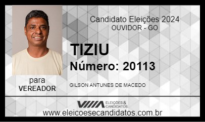 Candidato TIZIU 2024 - OUVIDOR - Eleições