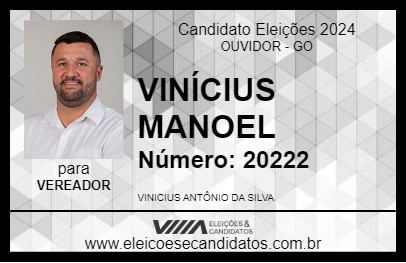 Candidato VINÍCIUS MANOEL 2024 - OUVIDOR - Eleições