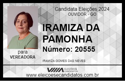 Candidato IRAMIZA DA PAMONHA 2024 - OUVIDOR - Eleições