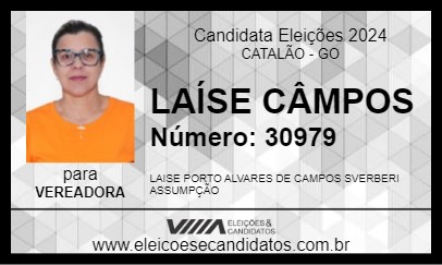 Candidato LAÍSE CÂMPOS 2024 - CATALÃO - Eleições