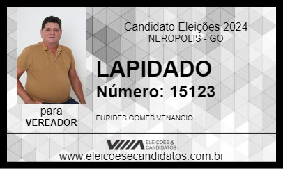 Candidato LAPIDADO 2024 - NERÓPOLIS - Eleições