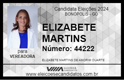 Candidato ELIZABETE MARTINS  2024 - BONÓPOLIS - Eleições