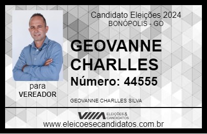 Candidato GEOVANNE CHARLLES 2024 - BONÓPOLIS - Eleições