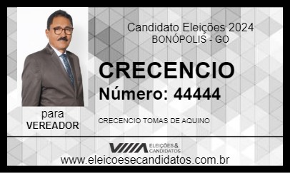 Candidato CRECENCIO 2024 - BONÓPOLIS - Eleições