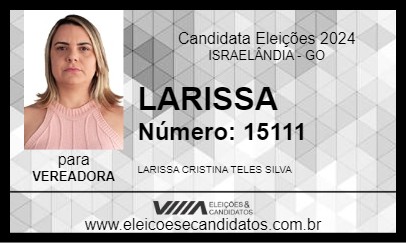 Candidato LARISSA 2024 - ISRAELÂNDIA - Eleições