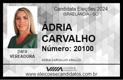 Candidato ÁDRIA CARVALHO 2024 - ISRAELÂNDIA - Eleições