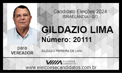 Candidato GILDAZIO LIMA 2024 - ISRAELÂNDIA - Eleições