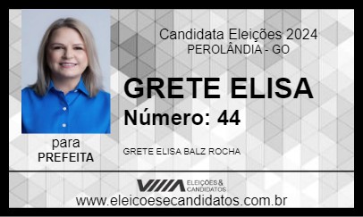 Candidato GRETE ELISA 2024 - PEROLÂNDIA - Eleições