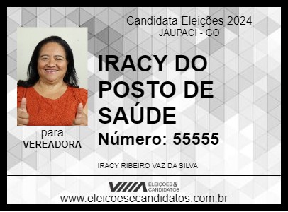 Candidato IRACY DO POSTO DE SAÚDE 2024 - JAUPACI - Eleições