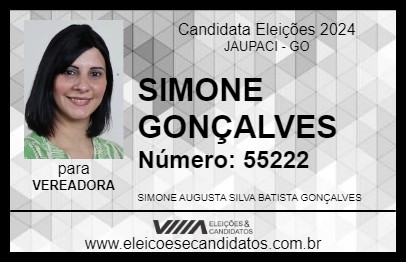 Candidato SIMONE GONÇALVES 2024 - JAUPACI - Eleições