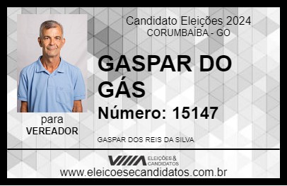 Candidato GASPAR DO GÁS 2024 - CORUMBAÍBA - Eleições