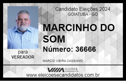 Candidato MARCINHO DO SOM 2024 - GOIATUBA - Eleições