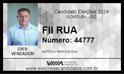 Candidato FII RUA 2024 - GOIATUBA - Eleições