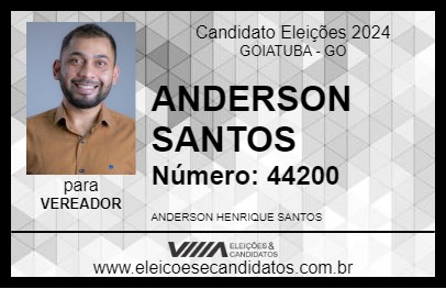 Candidato ANDERSON SANTOS 2024 - GOIATUBA - Eleições