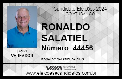 Candidato RONALDO SALATIEL 2024 - GOIATUBA - Eleições