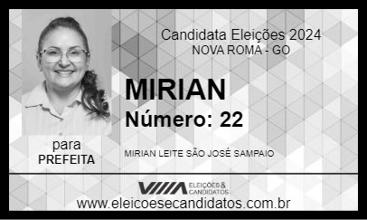 Candidato MIRIAN 2024 - NOVA ROMA - Eleições