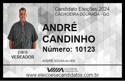 Candidato ANDRÉ CANDINHO 2024 - CACHOEIRA DOURADA - Eleições