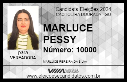 Candidato MARLUCE PESSY 2024 - CACHOEIRA DOURADA - Eleições