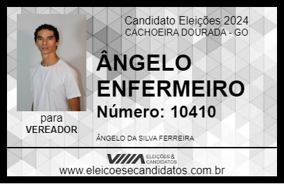 Candidato ÂNGELO ENFERMEIRO 2024 - CACHOEIRA DOURADA - Eleições