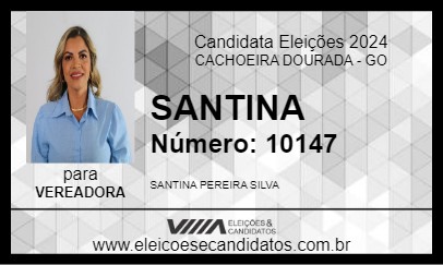 Candidato SANTINA 2024 - CACHOEIRA DOURADA - Eleições