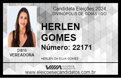 Candidato HERLEN GOMES 2024 - DIVINÓPOLIS DE GOIÁS - Eleições