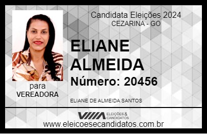 Candidato ELIANE ALMEIDA 2024 - CEZARINA - Eleições