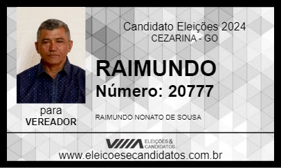 Candidato RAIMUNDO 2024 - CEZARINA - Eleições