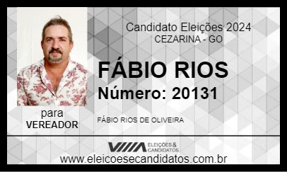 Candidato FÁBIO RIOS 2024 - CEZARINA - Eleições