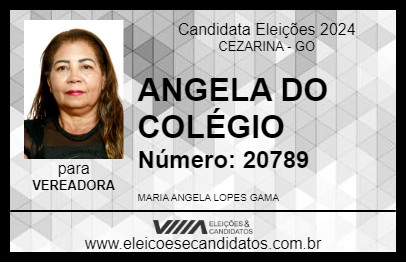 Candidato ANGELA DO COLÉGIO 2024 - CEZARINA - Eleições