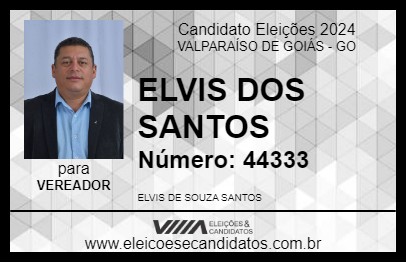 Candidato ELVIS SANTOS 2024 - VALPARAÍSO DE GOIÁS - Eleições