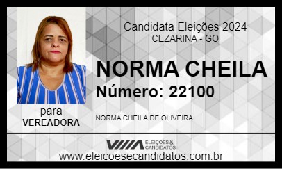 Candidato NORMA CHEILA 2024 - CEZARINA - Eleições