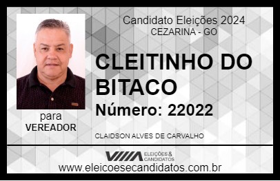 Candidato CLEITINHO DO BITACO 2024 - CEZARINA - Eleições