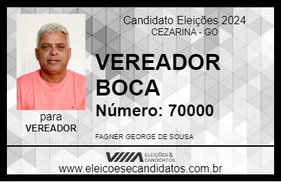 Candidato VEREADOR BOCA 2024 - CEZARINA - Eleições